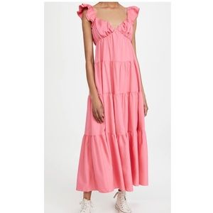 English Factory Ruffle Sleeve Maxi Dress